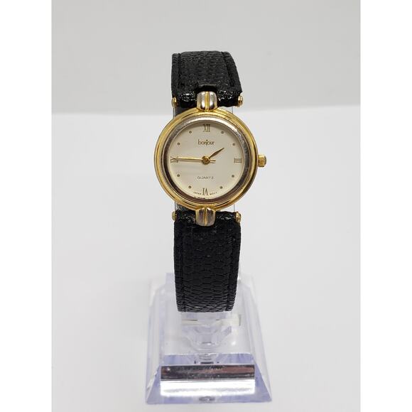 Bonjour women\'s watch. AWCL AIL, 58105/BJG004 Silver and gold bevel. main image 4